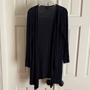 J. Jill Wearever Navy Blue Open Front Cardigan